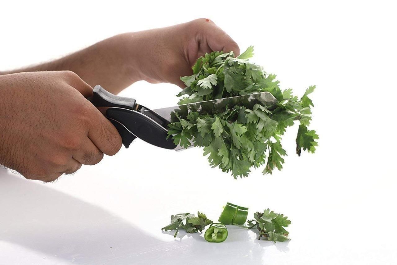 2-in-1 Steel Smart Clever Cutter – Kitchen Knife & Mini Chopping Board