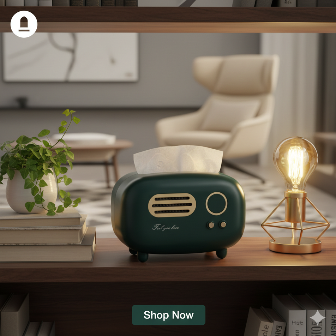 Vintage Radio Box Tissue Holder