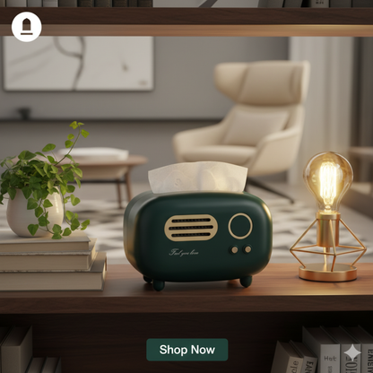 Vintage Radio Box Tissue Holder