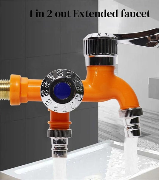 Dual Control 2-in-1 Multi-Functional Faucet | Dual Water Outlet Kitchen & Bathroom Tap