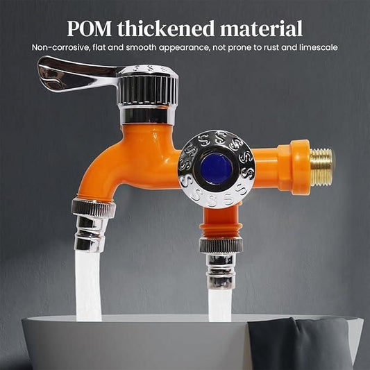 Dual Control 2-in-1 Multi-Functional Faucet | Dual Water Outlet Kitchen & Bathroom Tap